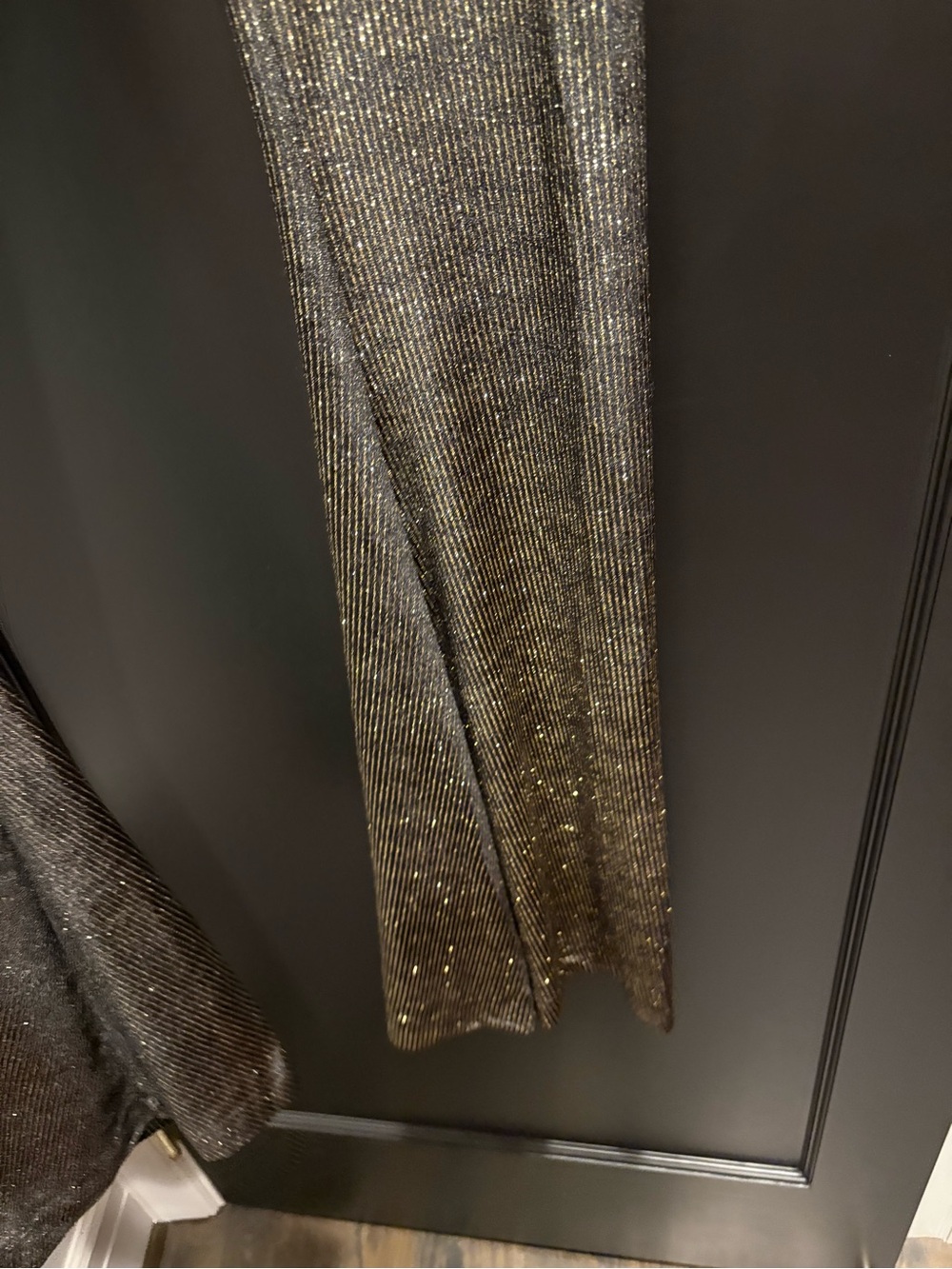 Show Me Your MuMu velvet  gold thread stripes nwt 148.00 bell bottom Flare Pants - Picture 4 of 11
